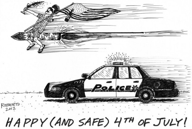 Editorial Cartoon: Fourth of July safety